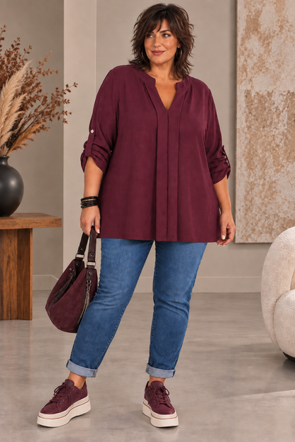 Tunique chemise col mao