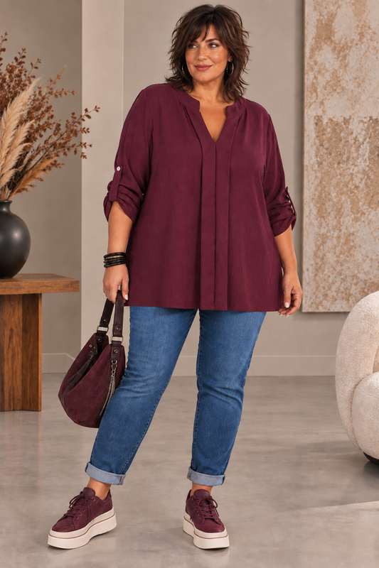 Tunique chemise col mao