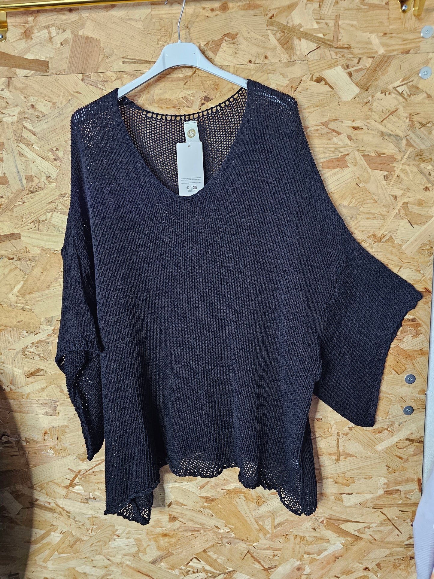 Pull de coton maille ajourées