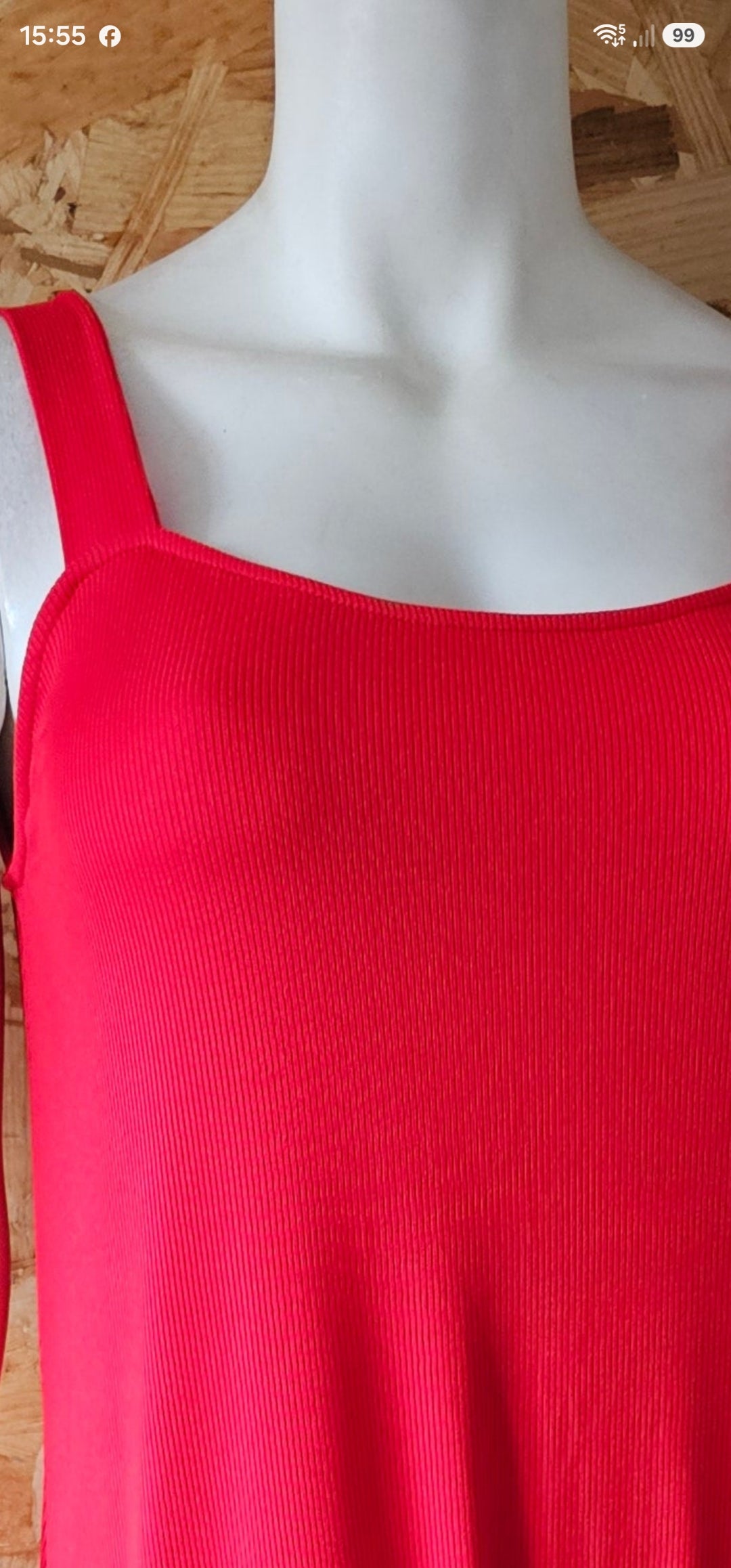 Robe maille côtelée à bretelles