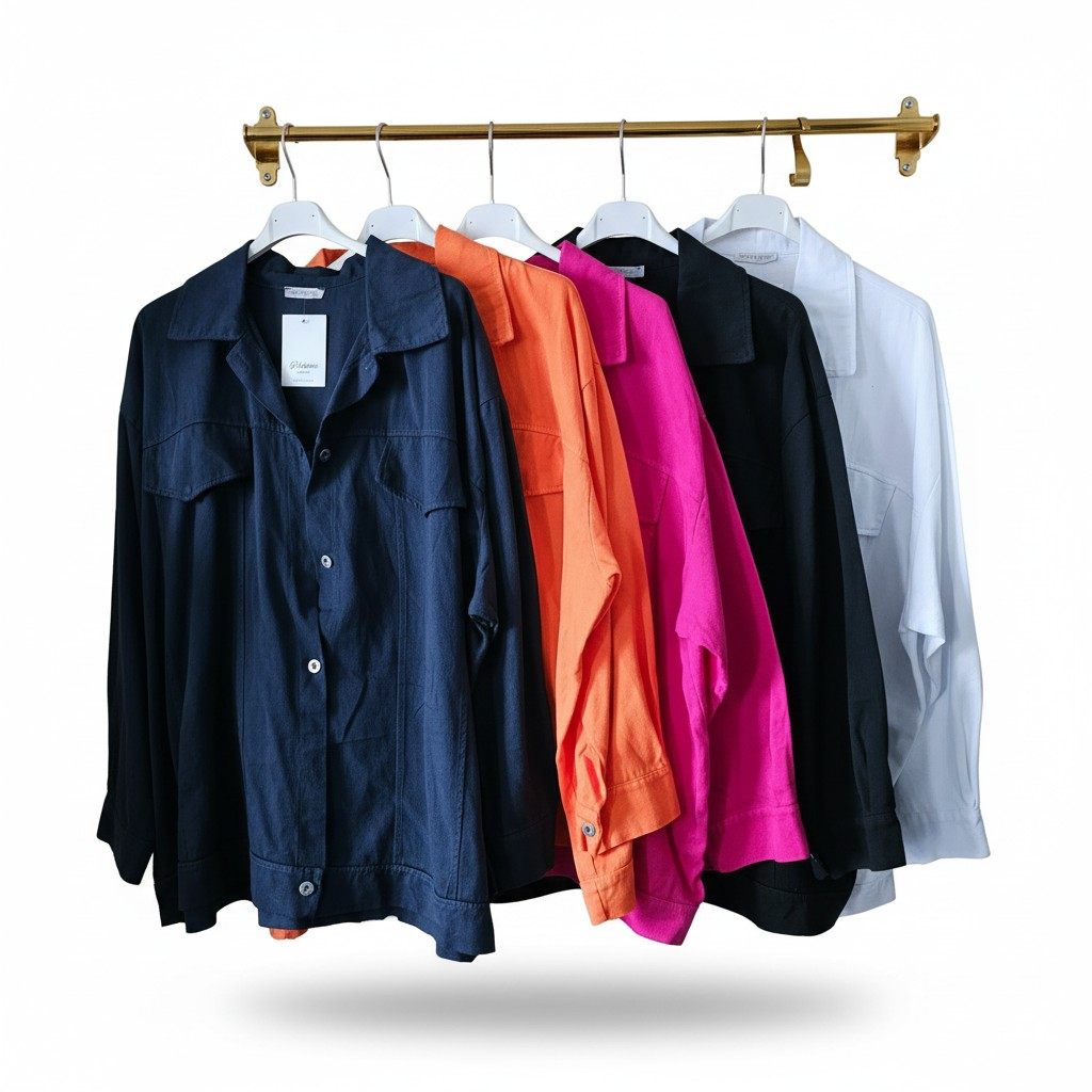 Veste en jeans de couleur