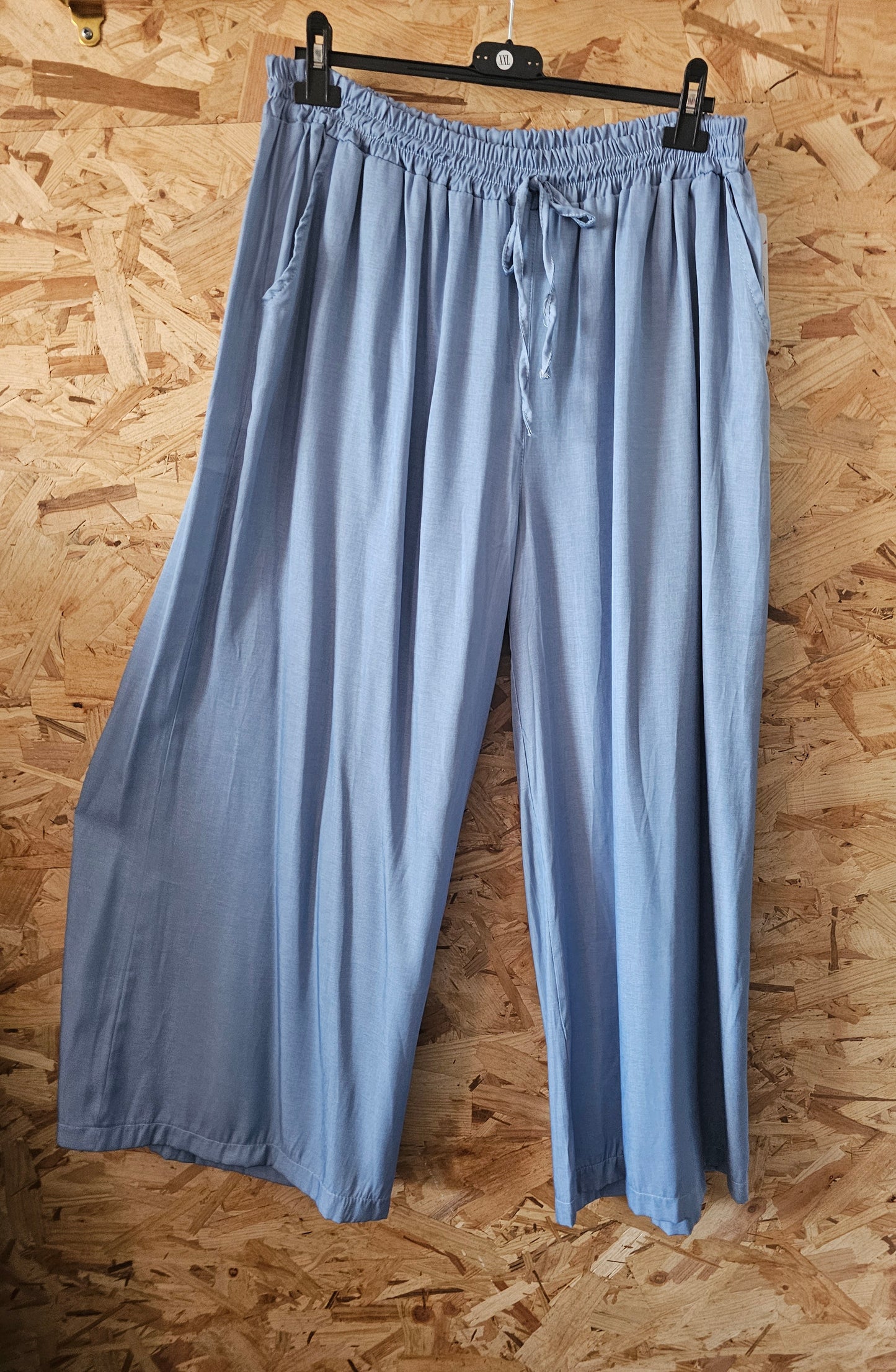 Pantalon palazzo couleurs jeans