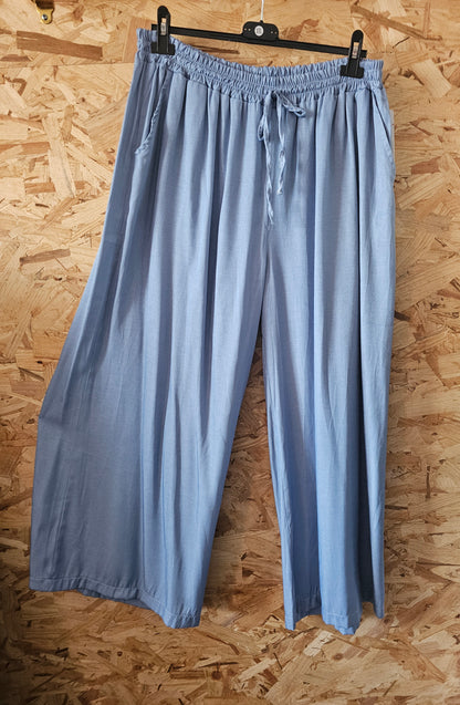 Pantalon palazzo couleurs jeans