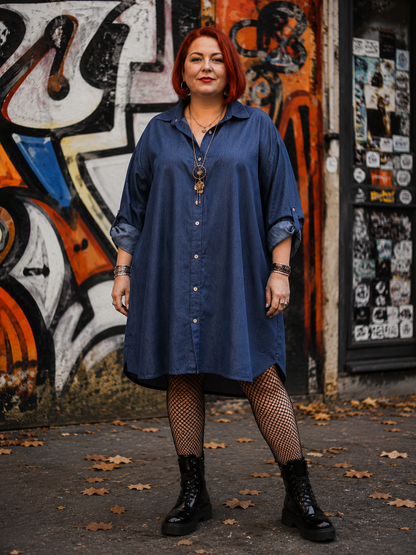 Robe chemise jean