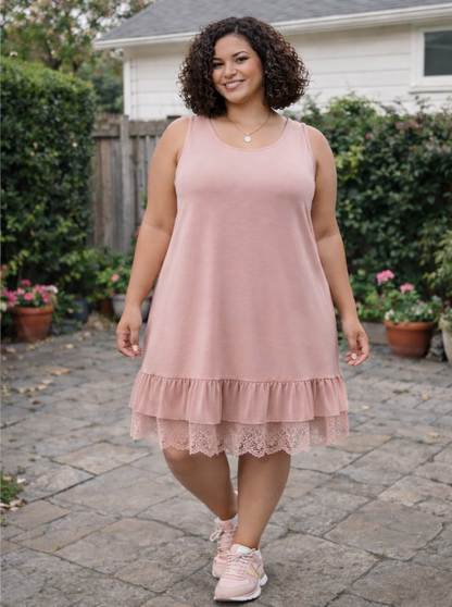 Robe ou Fond de robe tulle et dentelle