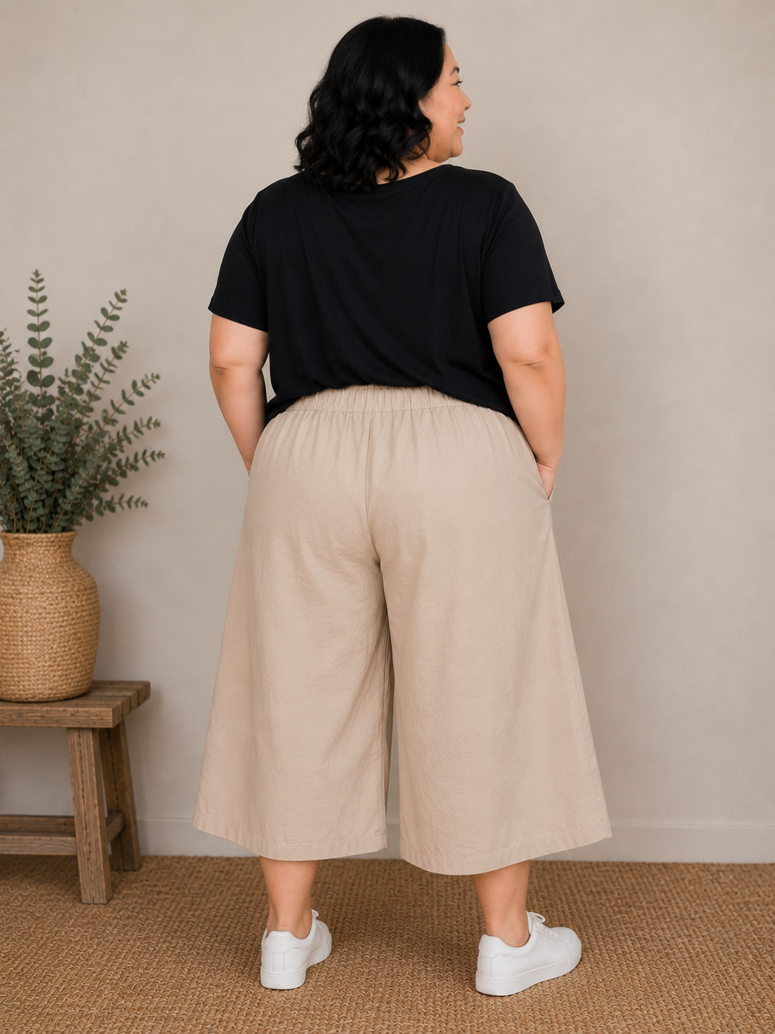 Pantacourt coupe jupe culotte