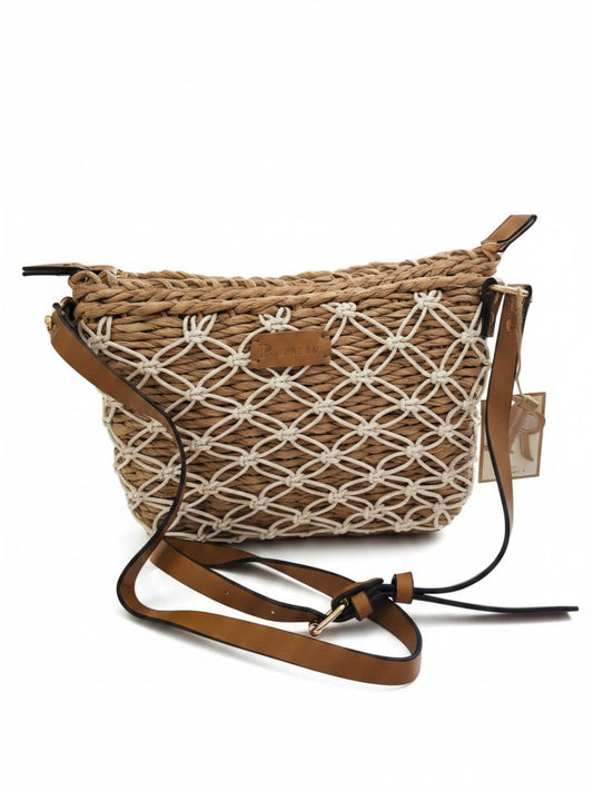 Sac à bandoulière en rafia et cordage tressé
