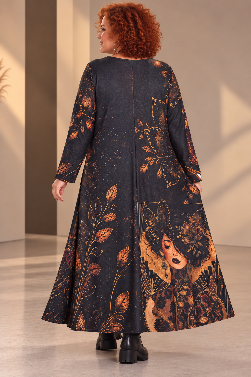 Robe longue "Femme stylisée "
