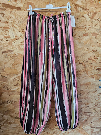 Pantalon bombacho rayé