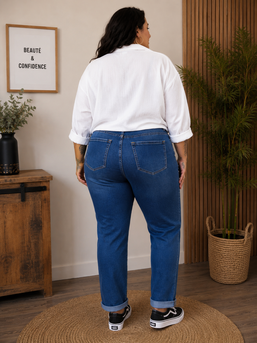 Jeans Mum strass