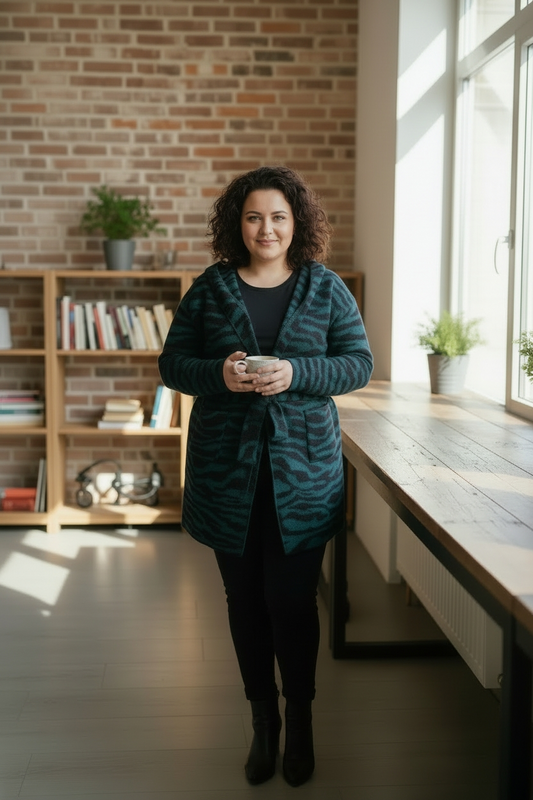 Veste de lainage inspiration zèbrée