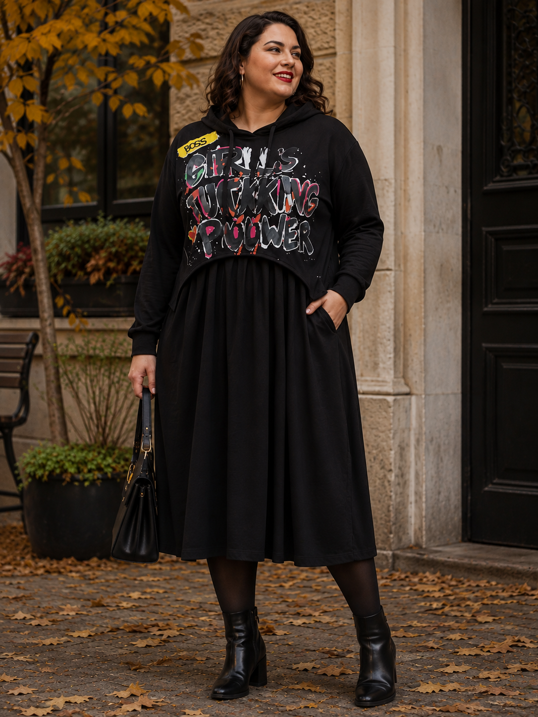 Robe effet sweat superposé