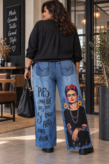 Palazzo faux jean mais vraie Frida