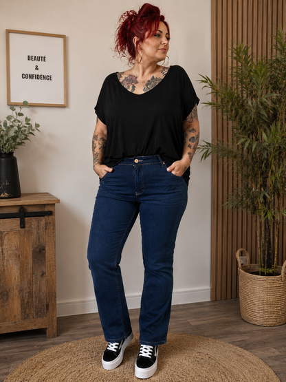 Jeans regular bleu brut