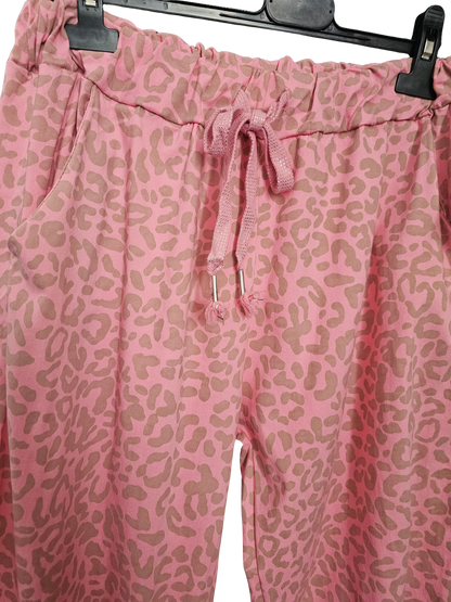 Pantalon ultra stretch léopard pastel