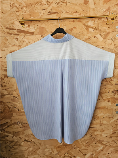 Chemise patchworks rayés pastels