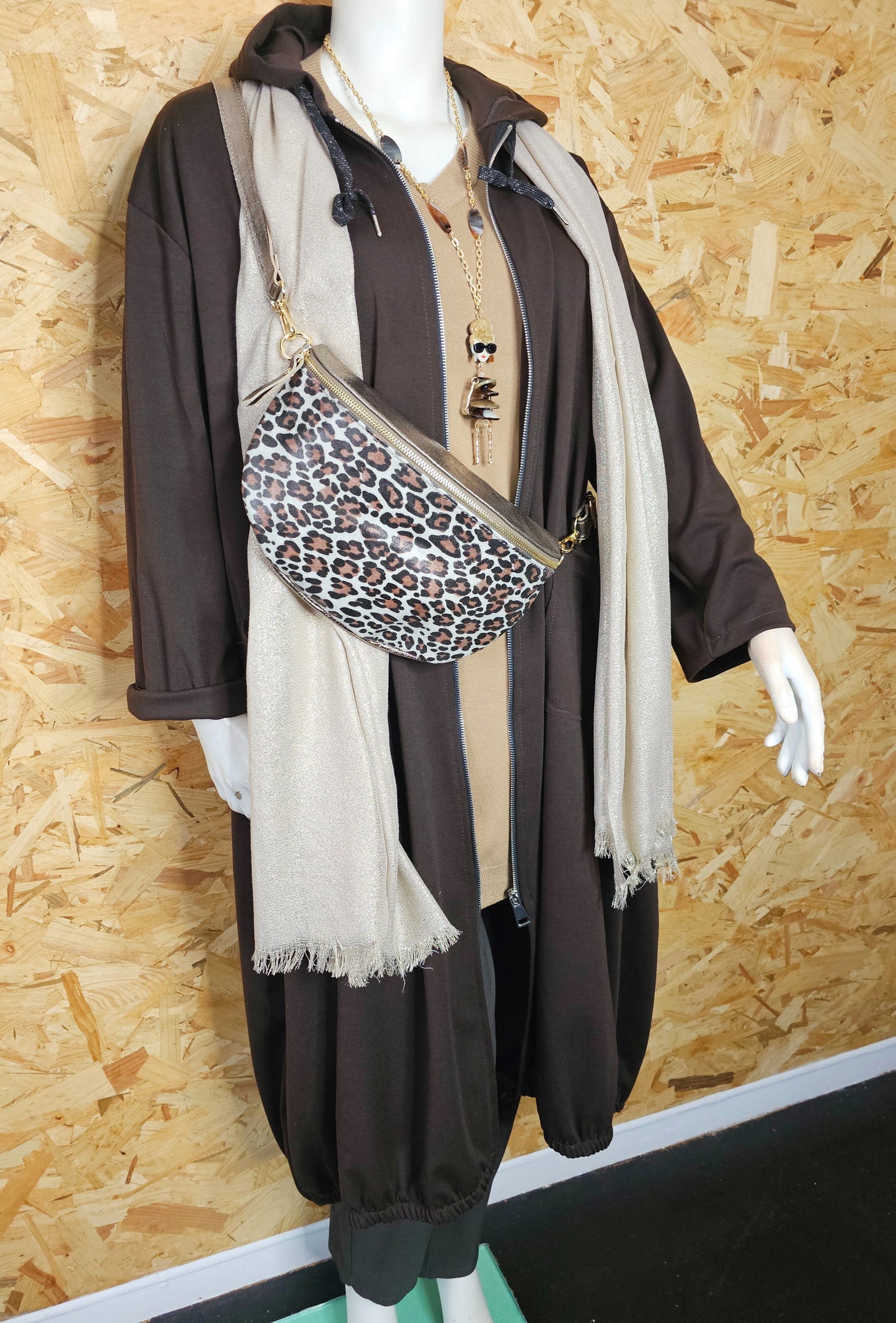 Veste longue type sweat