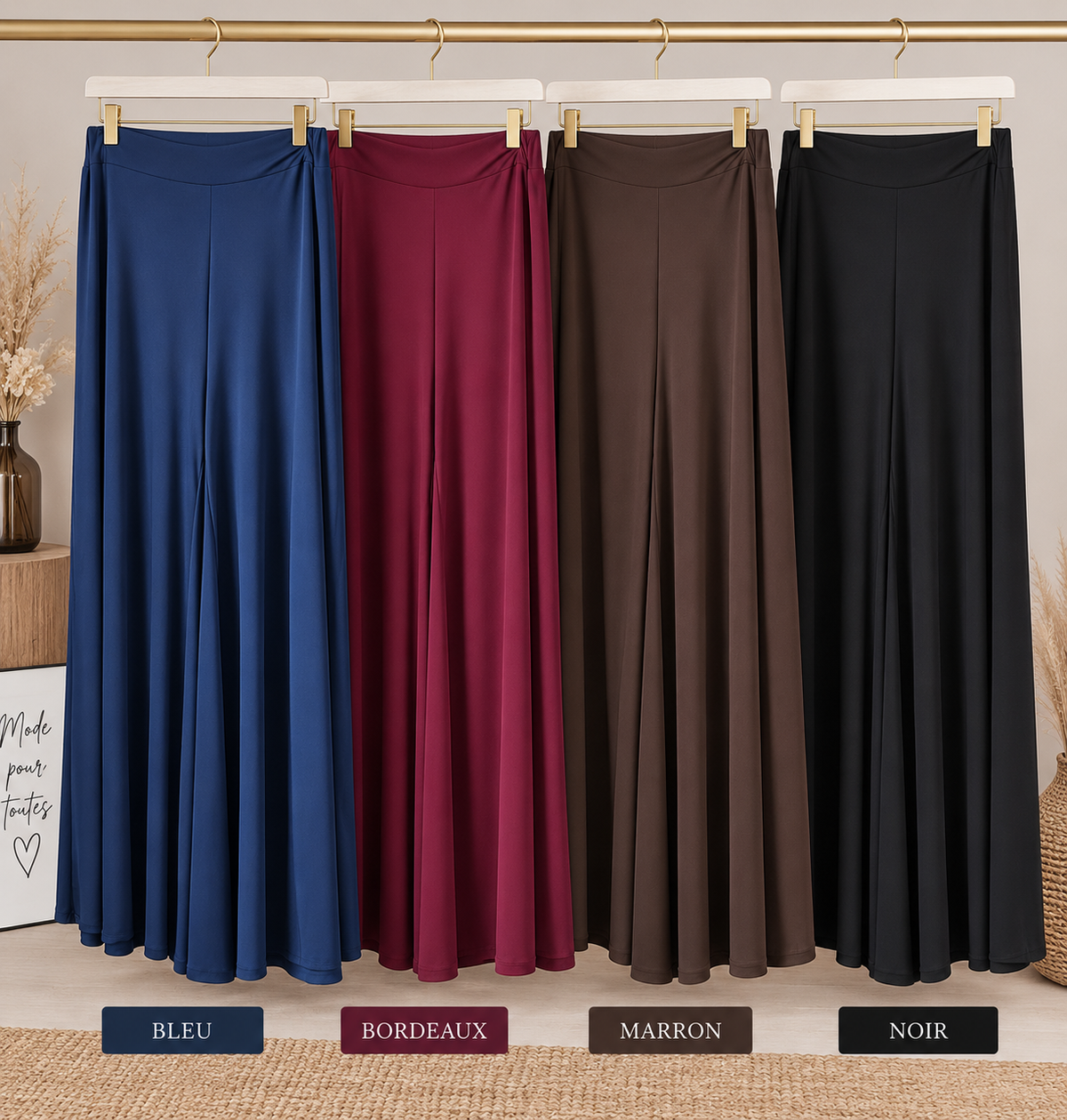 Pantalon long coupe jupe-culotte