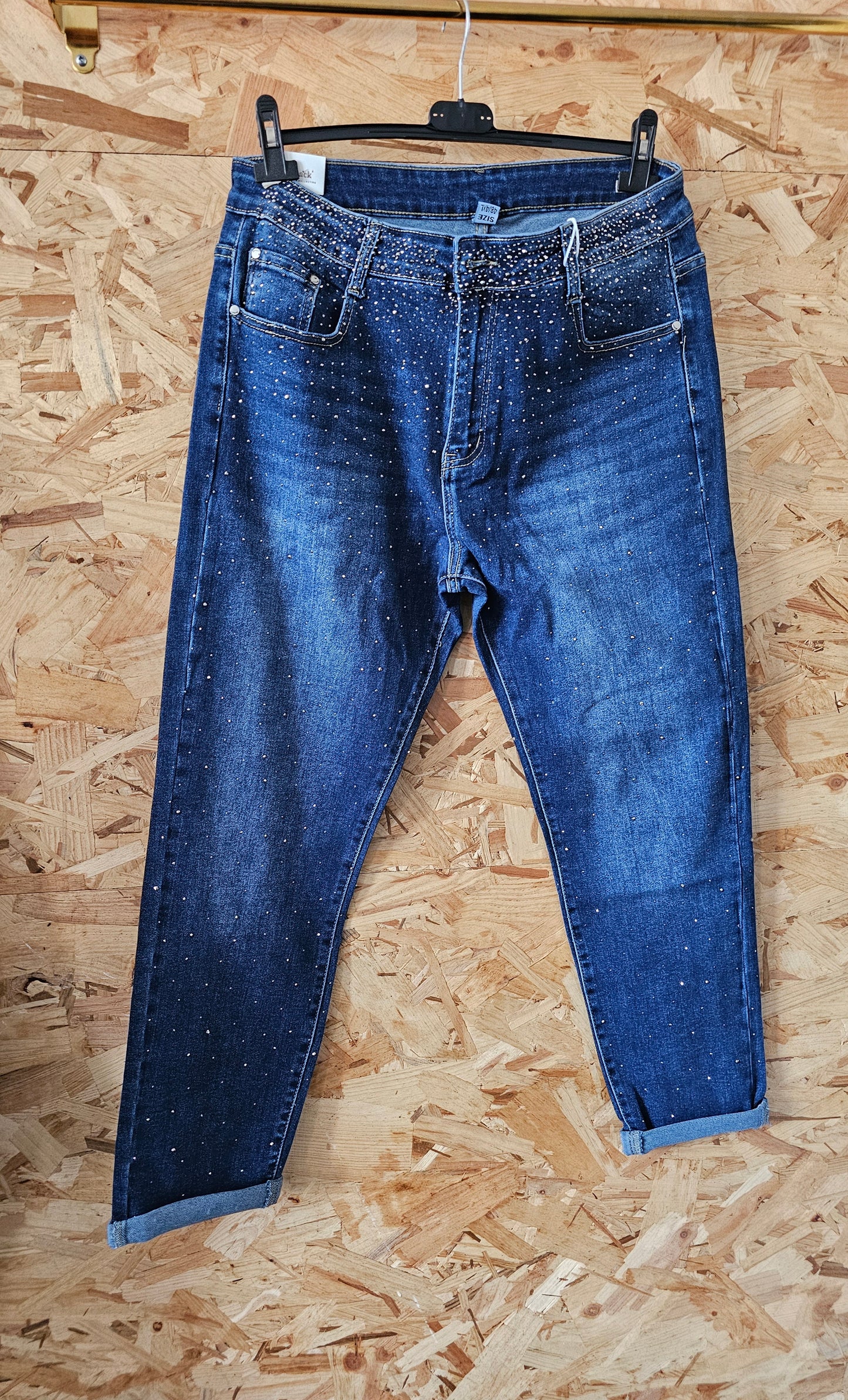 Jeans Mum strass