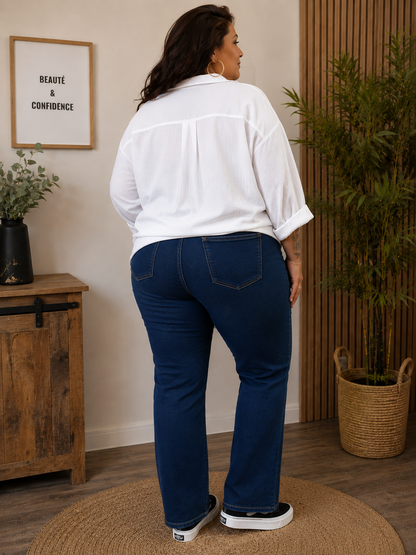 Jeans regular bleu brut