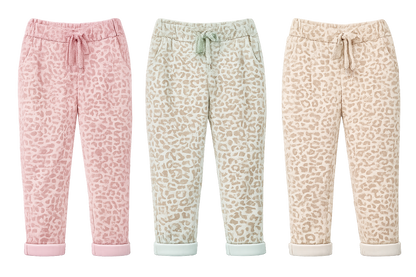Pantalon ultra stretch léopard pastel
