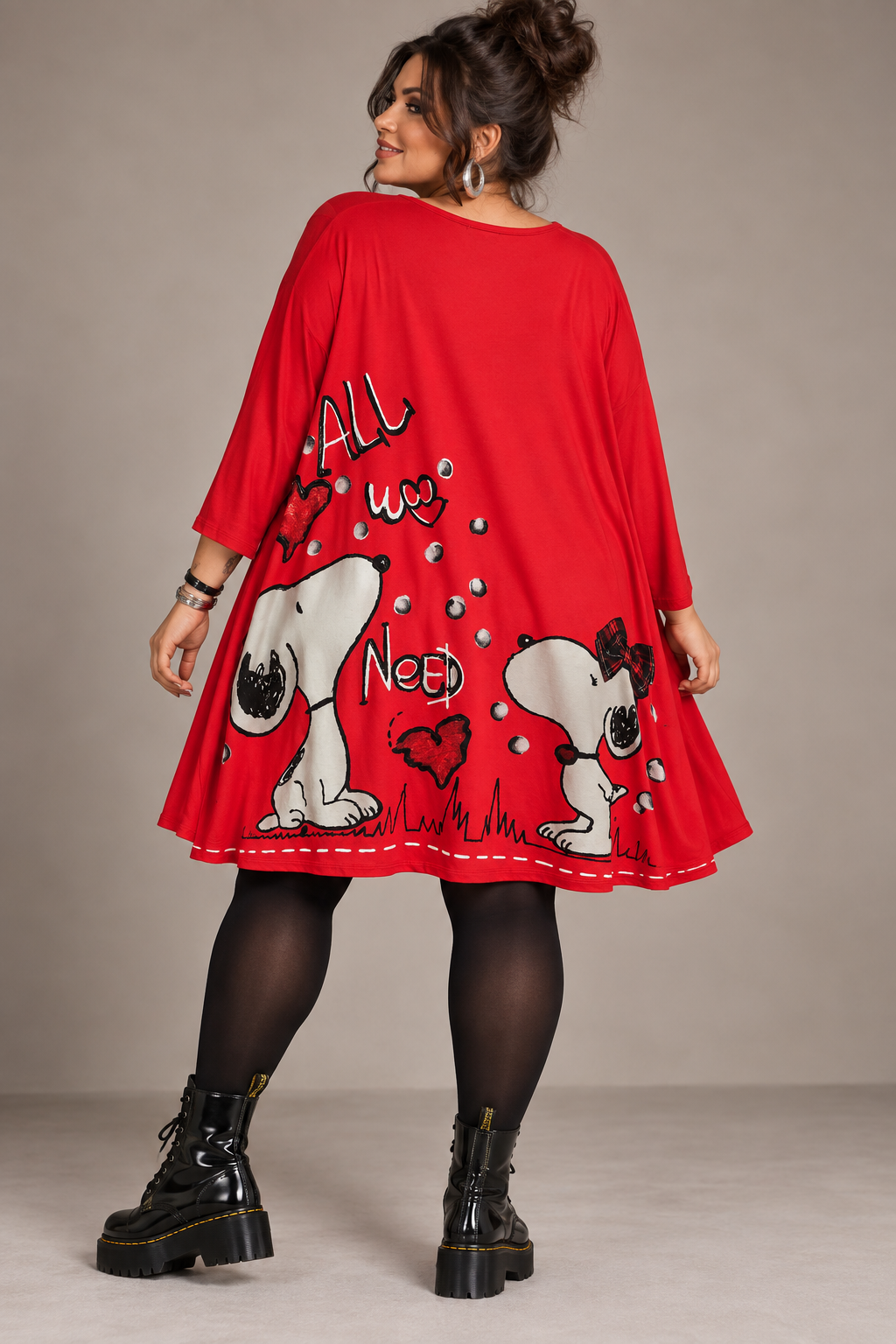 Robe tunique évasée Snoopy in love