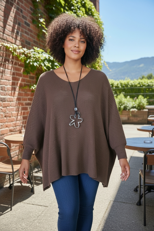 PULL coupe oversize , type "poncho"