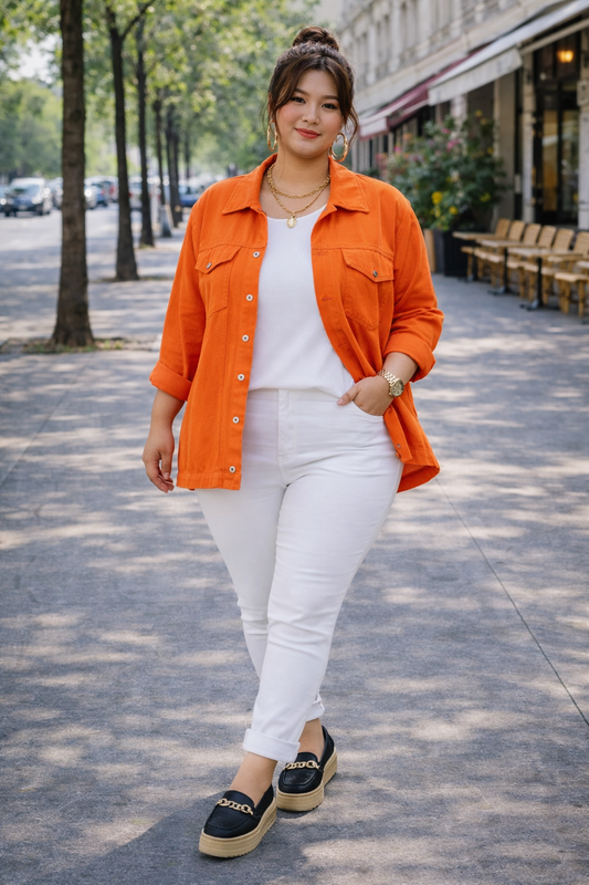 Veste en jeans de couleur