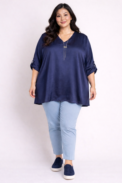 Tunique de soie unie