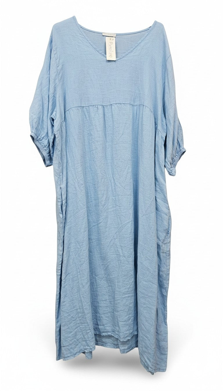 Robe 100% lin coupe bohème