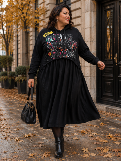Robe effet sweat superposé