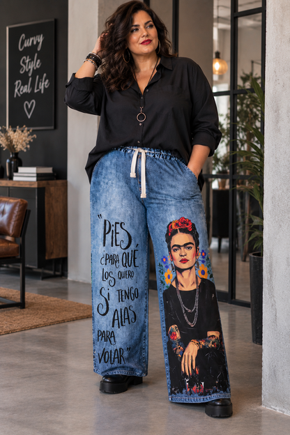 Palazzo faux jean mais vraie Frida