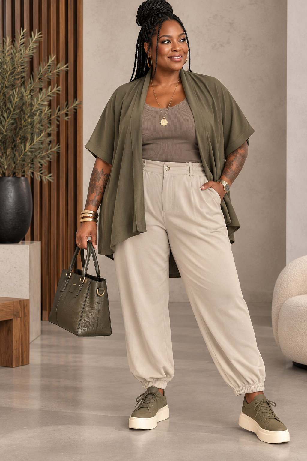 Cargo coton stretch