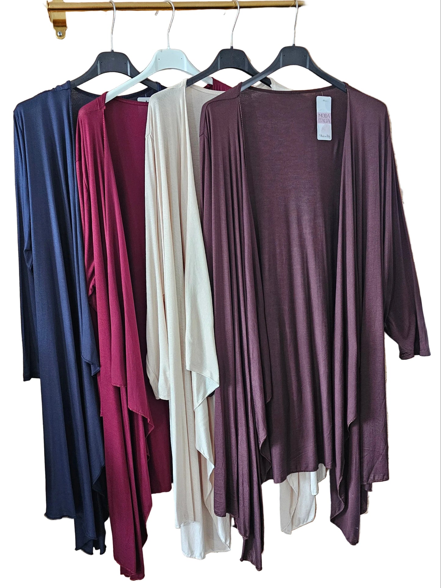 Gilet fluide long drapé devant