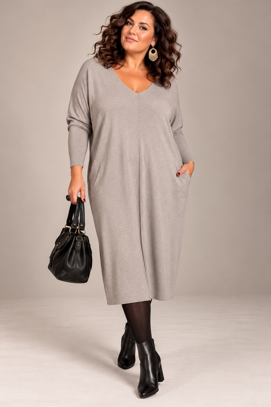 Robe pull droite et longue