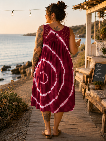 Robe tie and die mi longue