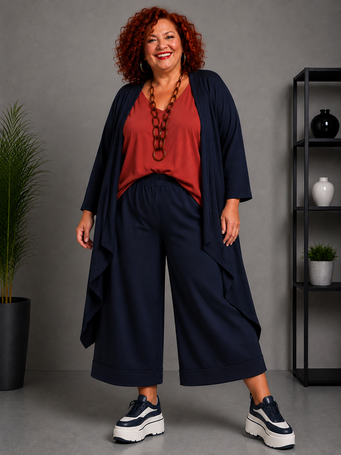 Pantalon 7/8eme à revers