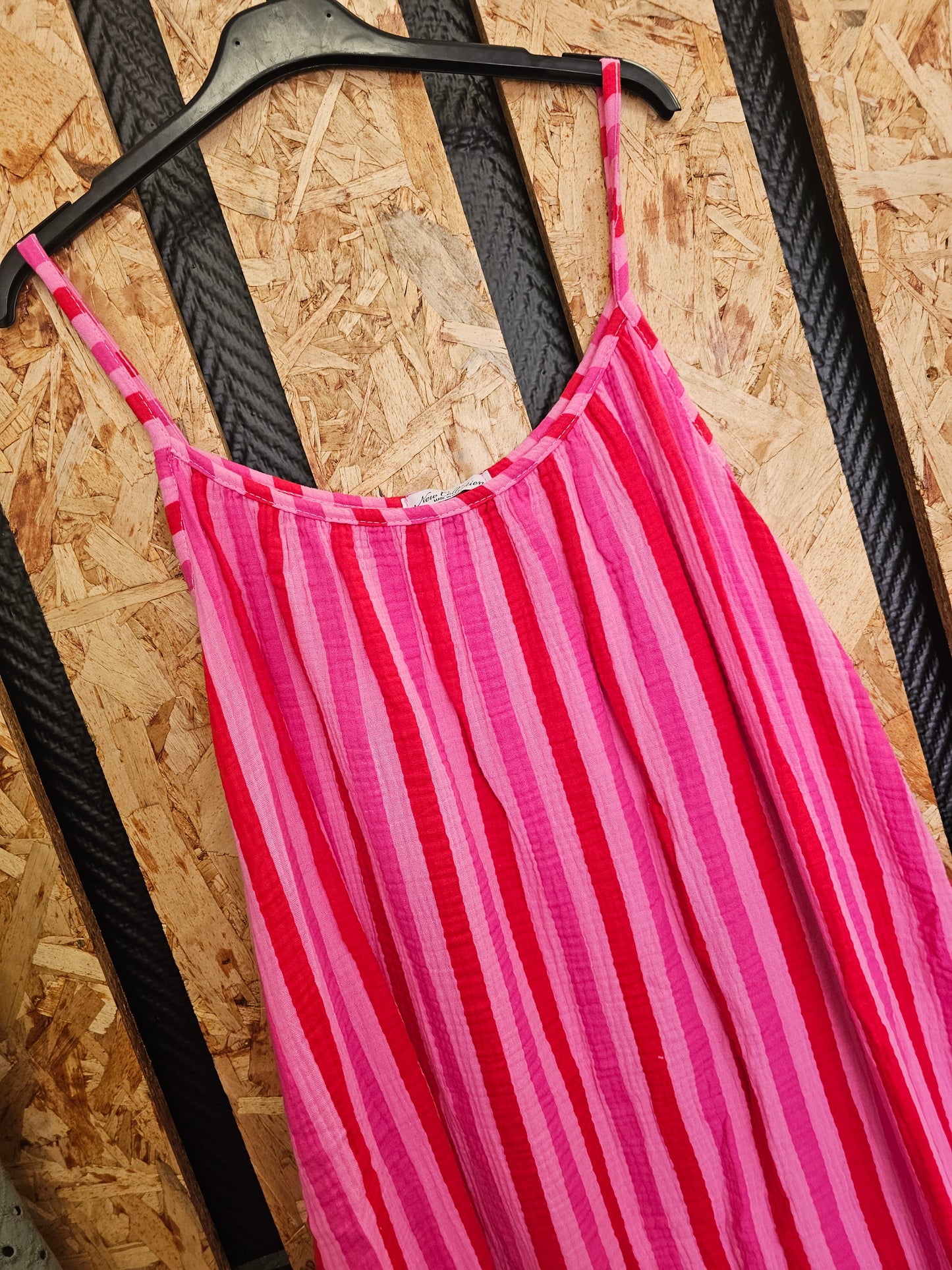 Robe longue "fluo" en gaze de coton