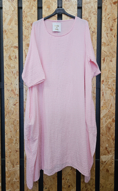 Robe gaze de coton,  coupe " boule "