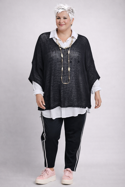 Pull de coton maille ajourées