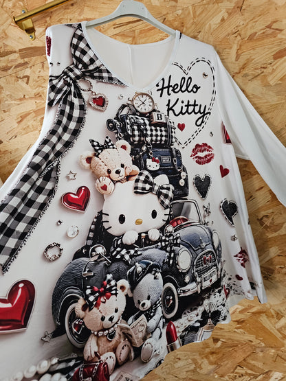 Teeshirt Kitty manches longues
