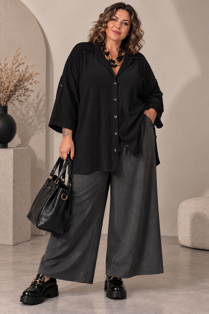 Chemisier blanc ou noir en viscose