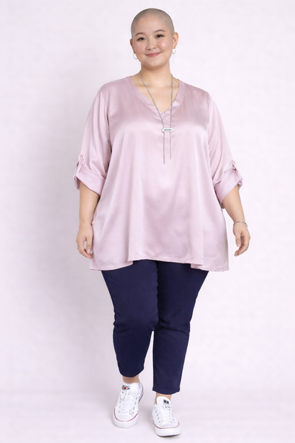 Tunique de soie unie