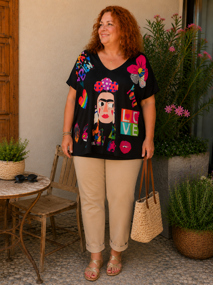 Teeshirt inspiration Frida, style Picasso