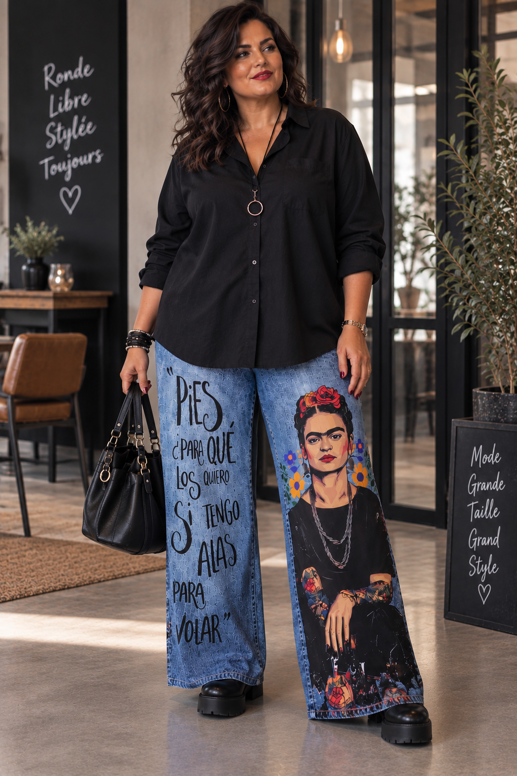 Palazzo faux jean mais vraie Frida