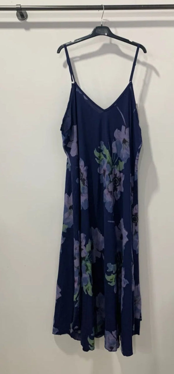 Robe évasée fleurie,  à bretelles