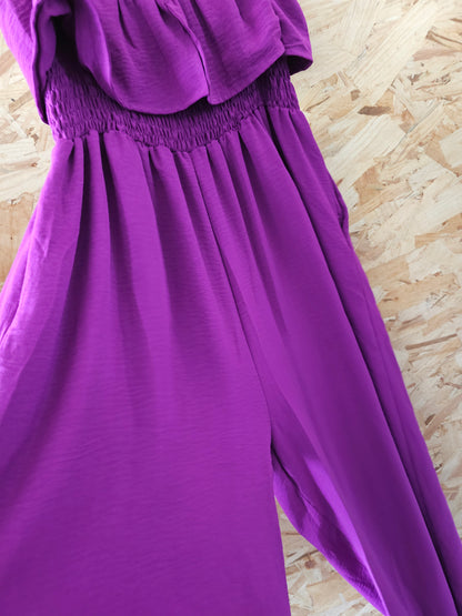 Combinaison jambes larges et buste smocké