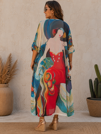 Kimono motif "femme années 20 "