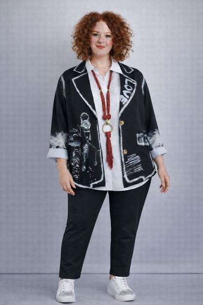 Veste blazer motifs ethnic chic