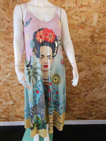 Robe Frida longue à bretelles